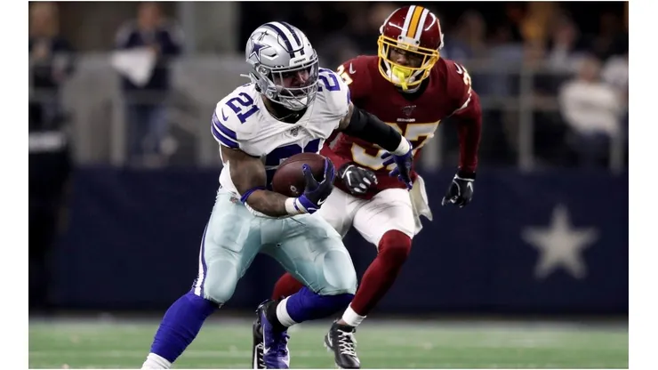 Ezekiel Elliott fumbled twice in his last game. (Getty)