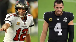 Tom Brady (left) & Derek Carr. (Getty)