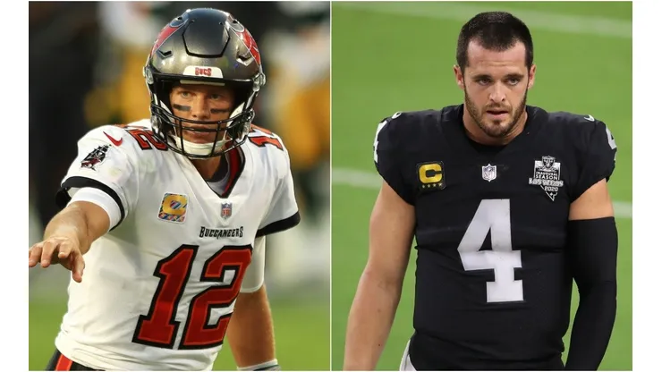 Tom Brady (left) & Derek Carr. (Getty)