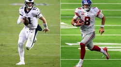 Carson Wentz (left) and Daniel Jones. (Getty)