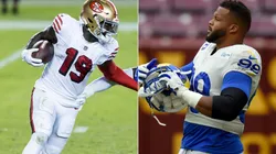 Deebo (right) didn't hold anything against the best defensive player in the NFL. (Getty)