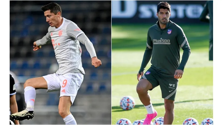 Robert Lewandowski (left) and Luis Suarez (right) will try to take their teams to the victory. (Getty)