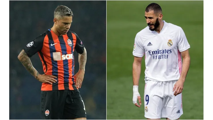 Marlos (left) and Karim Benzema. (Getty)