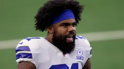 Elliott fumbled twice vs. the Cardinals. (Getty)