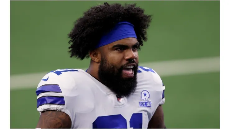 Elliott fumbled twice vs. the Cardinals. (Getty)