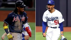 Ronald Acuña Jr (left) and Mookie Betts. (Getty)