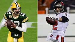 Aaron Rodgers and Tom Brady will face off for the third time ever. (Getty)