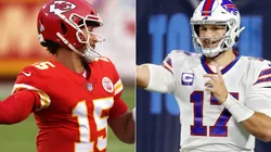 Patrick Mahomes (left) and Josh Allen. (Getty)