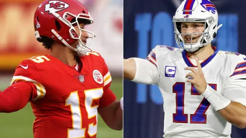 Patrick Mahomes (left) and Josh Allen. (Getty)