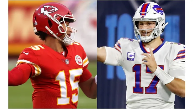 Patrick Mahomes (left) and Josh Allen. (Getty)