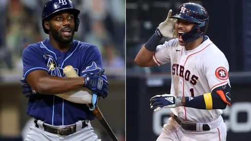 Randy Arozarena (left) and Carlos Correa. (Getty)