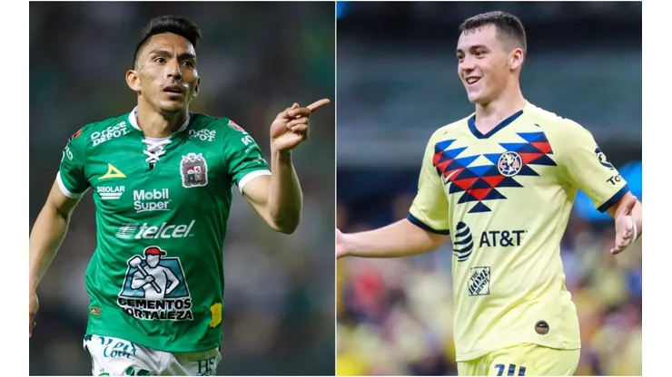León vs América: Ángel Mena of León (left) and Federico Viñas of América (Getty).