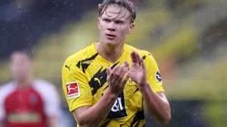 Erling Haaland of Borussia Dortmund during a Bundesliga game. (Getty)
