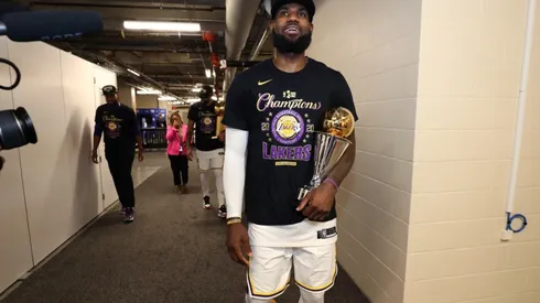 James won his 4th Finals MVP award. (Getty)