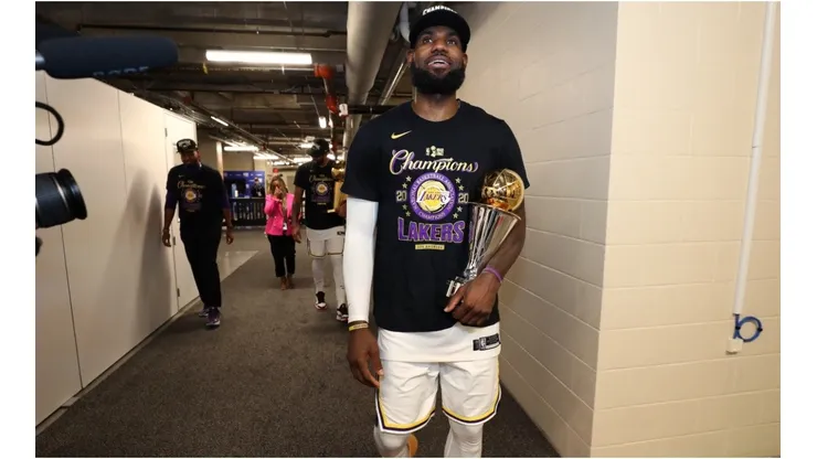 James won his 4th Finals MVP award. (Getty)