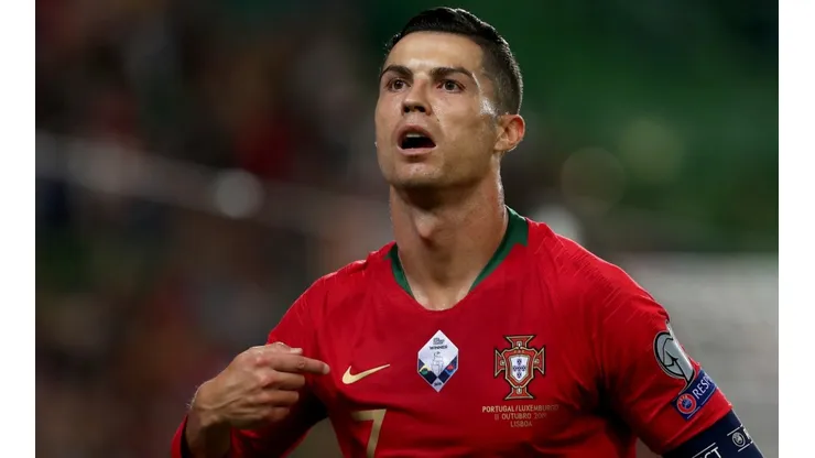 Portugal's star Cristiano Ronaldo during a game for the UEFA Nations League. (Getty)