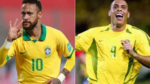 Neymar and Ronaldo of Brazil. (Getty)