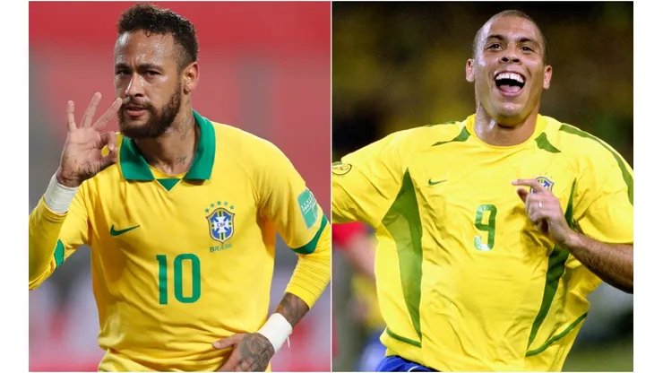 Neymar and Ronaldo of Brazil. (Getty)