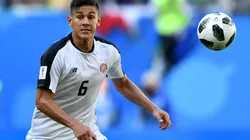 Costa Rica's Oscar Duarte tries to control the ball during a 2018 World Cup game (Getty).