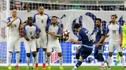 Messi became Argentina’s all-time leading scorer with a sensational free-kick goal against the United States. (Getty)