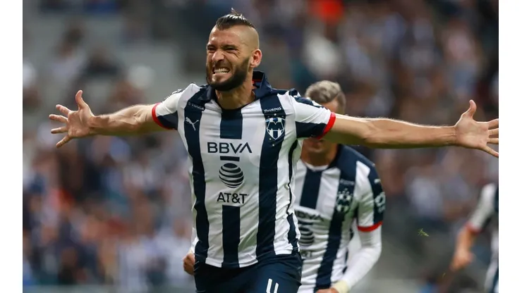 Monterrey's defender Nicolás Sánchez celebrates after scoring a goal (Getty).