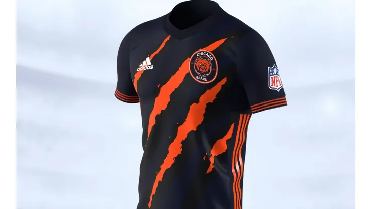 The Chicago Bears soccer jersey.