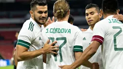 Mexico's national team players celebrate during their 3-0 win over Guatemala (Source: @miseleccionmx).