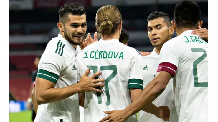 Mexico's national team players celebrate during their 3-0 win over Guatemala (Source: @miseleccionmx).