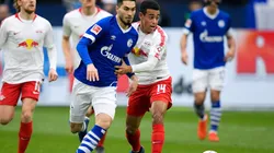 Suat Serdar of Schalke 04 (left) and Tyler Adams of RB Leipzig (right). (Getty)