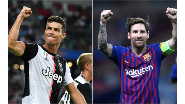 Cristiano Ronaldo of Juventus (left) and Lionel Messi of Barcelona (right). (Getty)