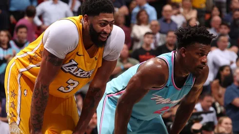 Anthony Davis and Jimmy Butler. (Getty)