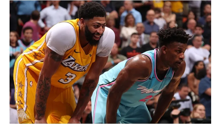 Anthony Davis and Jimmy Butler. (Getty)