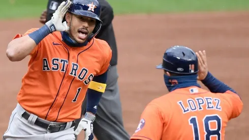 Correa hit the go-ahead dinger in Game 2. (Getty)