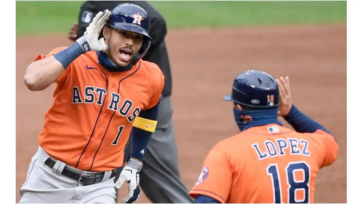 Correa hit the go-ahead dinger in Game 2. (Getty)