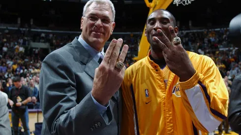 Phil Jackson and Kobe Bryant won 5 NBA titles together. (Getty)