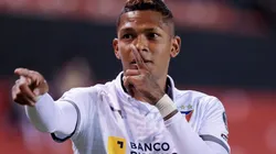 Billy Arce of LDU de Quito celebrates after scoring during a Copa Libertadores game (Getty).
