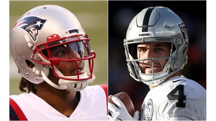 Cam Newton (left) and Derek Carr. (Getty)