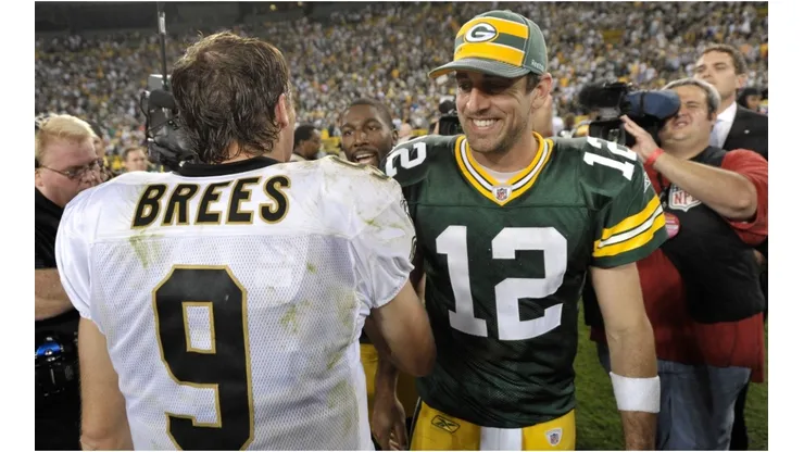 Drew Brees and Aaron Rodgers will face off again. (Getty)