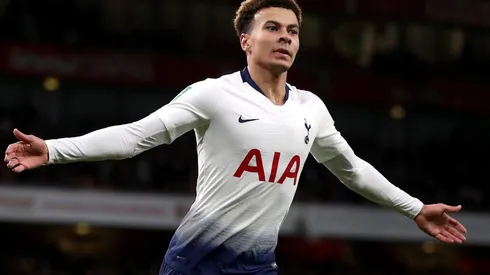Dele Alli of Tottenham Hotspur celebrates after scoring a goal. (Getty)