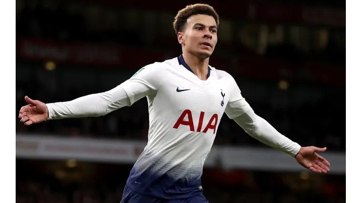 Dele Alli of Tottenham Hotspur celebrates after scoring a goal. (Getty)