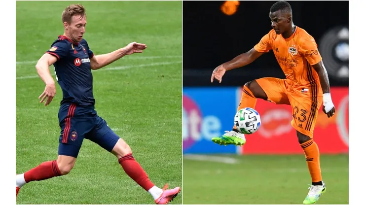 Robert Beric (left) and Darwin Quintero. (Getty)