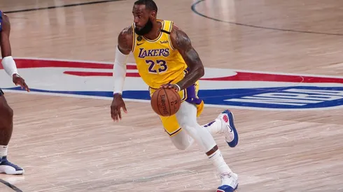 LeBron James vs. the Denver Nuggets. (Getty)