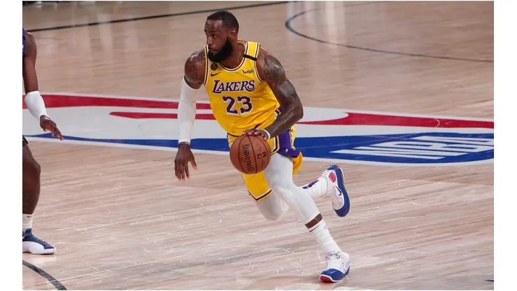 LeBron James vs. the Denver Nuggets. (Getty)