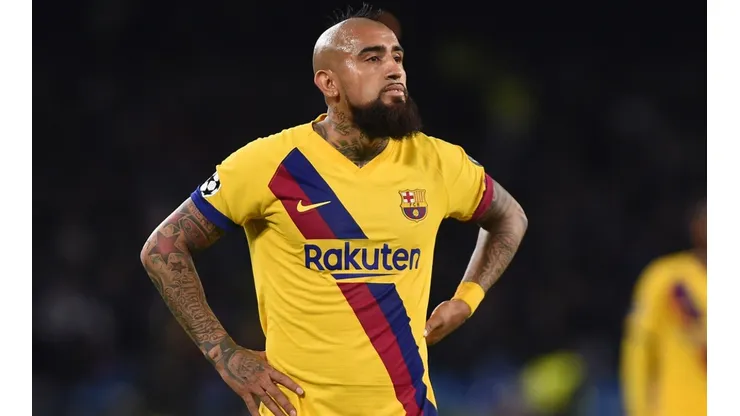 Arturo Vidal during action for Barcelona. (Getty)