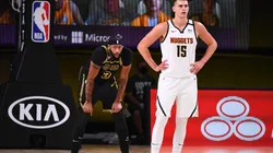 Jokic and Davis went toe-to-toe in Game 1.(Getty)