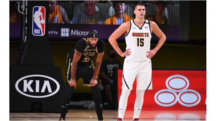 Jokic and Davis went toe-to-toe in Game 1.(Getty)