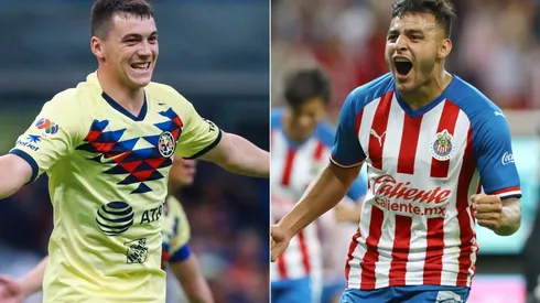 América vs Chivas: Federico Viñas of América (left) and Ernesto Vega of Chivas (Getty).