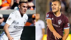 LA Galaxy vs Colorado Rapids: Cristian Pavón of the Galaxy (left) and Diego Rubio of the Rapids (Getty).