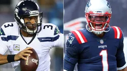Russell Wilson and Cam Newton will take the gridiron on Sunday Night Football. (Getty)