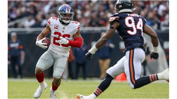 Saquon Barkley will look to bounce back from his terrible performance in Week 1. (Getty)